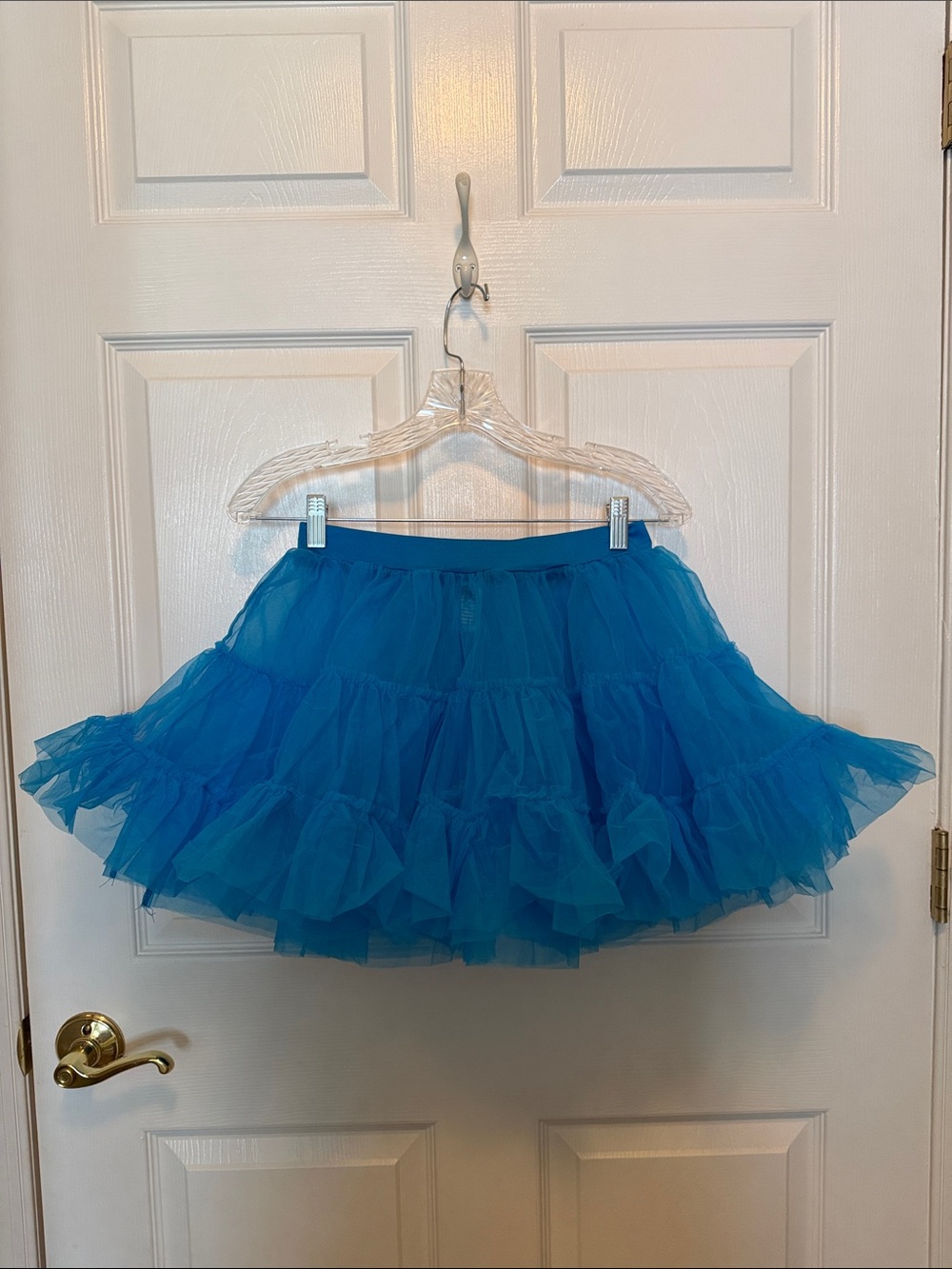 Blue Layered Tulle Dance Skirt for Kids - Lightweight Ruffle Costume